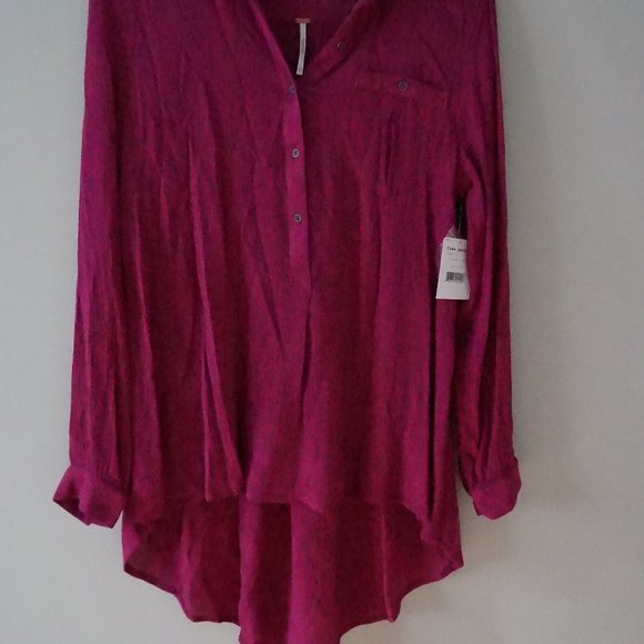 NWT free people Boyfriend Button Front Shirt - Picture 4 of 7